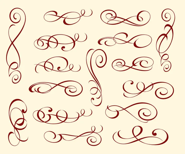 Set Elegante Decoratieve Elementen Vectorillustratie — Stockvector