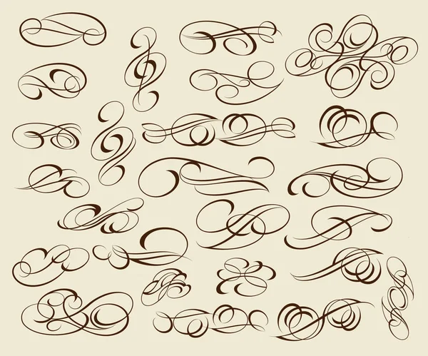 Kalligrafikus Elegáns Design Elemei Vektoros Illusztráció — Stock Vector