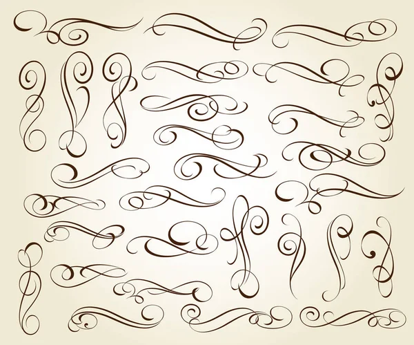 Kaligrafi zarif tasarım unsurları. Vektör çizim.
