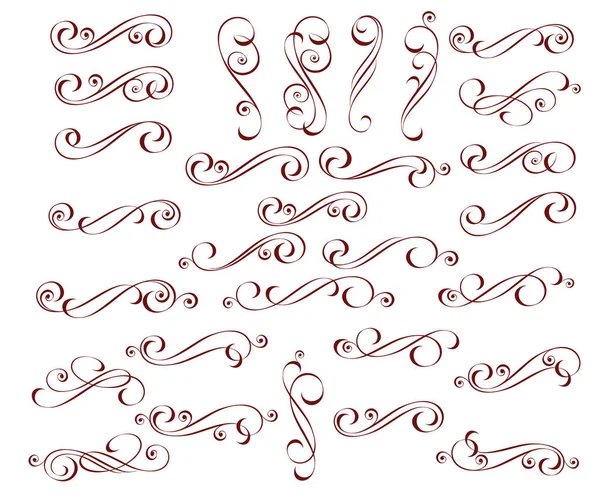 Set Elegant Decorative Elements Vector Illustration — Stock Vector