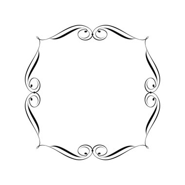 Çerçeve zarif antika. Vektör illüstrasyonu.