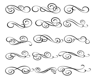  Zarif tasarım unsurları. Vektör çizim.