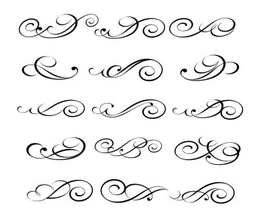  Zarif tasarım unsurları. Vektör çizim.