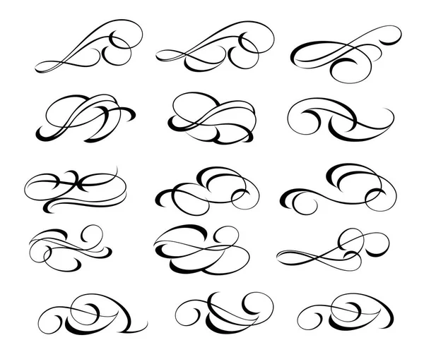 Kalligrafisch Elegante Elemente Der Design Vektor Illustration — Stockvektor