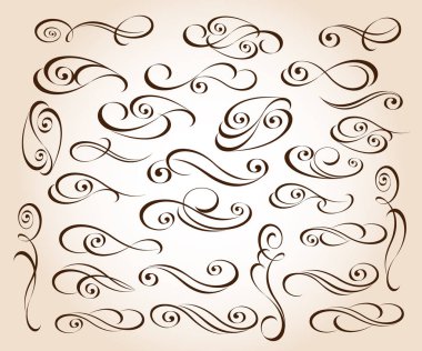  Zarif tasarım unsurları. Vektör çizim.