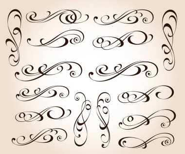  Zarif tasarım unsurları. Vektör çizim.