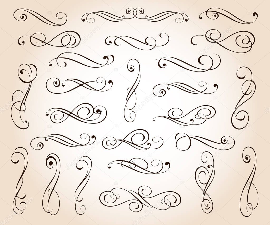  Elegant elements of design.Vector illustration.