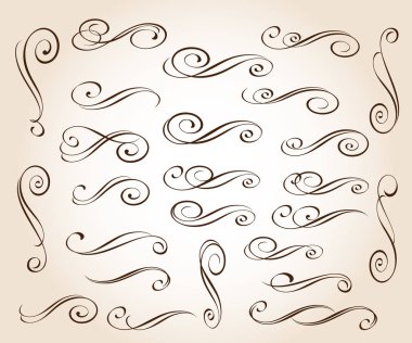  Zarif tasarım unsurları. Vektör çizim.