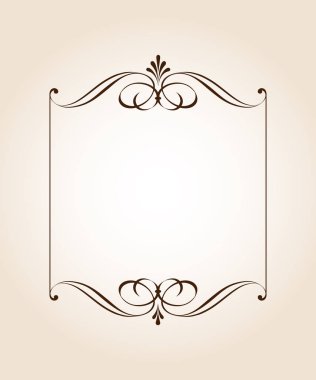 Çerçeve zarif antika. Vektör illüstrasyonu.