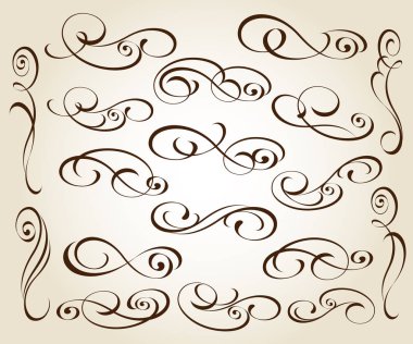 Tasarım öğeleri kümesi. Vektör çizim.