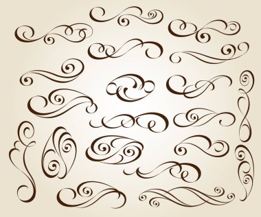 Tasarım öğeleri kümesi. Vektör çizim.