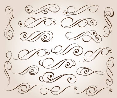  Zarif tasarım unsurları. Vektör çizim.