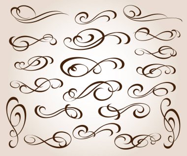  Zarif tasarım unsurları. Vektör çizim.