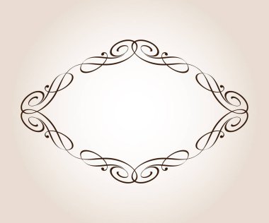 Çerçeve zarif antika. Vektör illüstrasyonu.