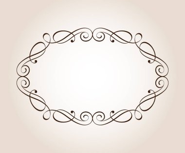 Çerçeve zarif antika. Vektör illüstrasyonu.