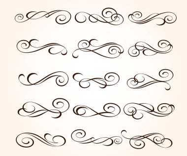  Zarif tasarım unsurları. Vektör çizim.