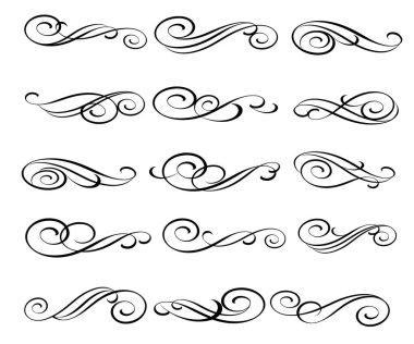  Zarif tasarım unsurları. Vektör çizim.