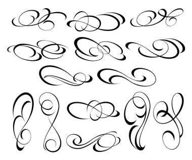 Zarif tasarım unsurları. Vektör çizim.