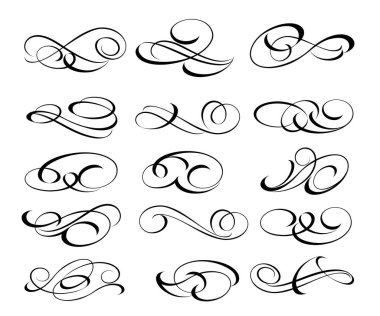 Zarif tasarım unsurları. Vektör çizim.