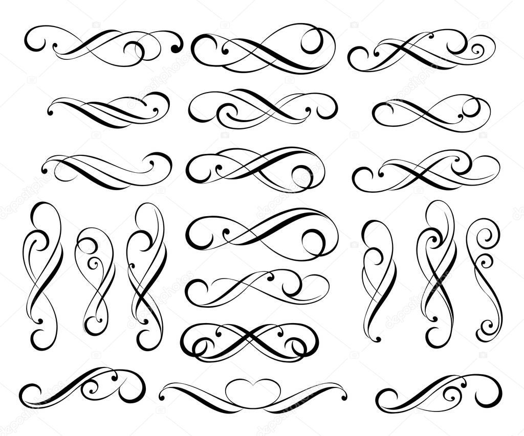 Elegant elements of design.Vector illustration.