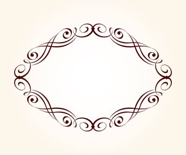 Zarif retro çerçeve. Vektör çizimi.