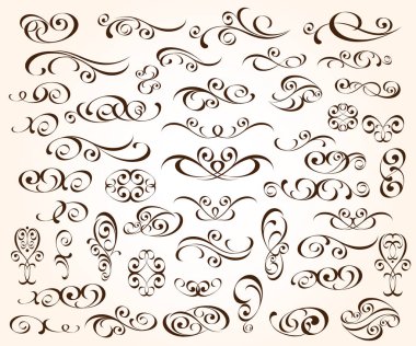 Zarif tasarım unsurları. Vektör çizim.