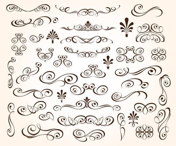 Elegant elements of design.Vector illustration.