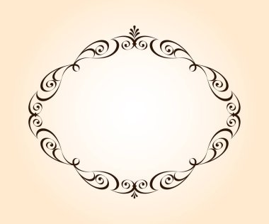 Çerçeve zarif antika. Vektör illüstrasyonu.