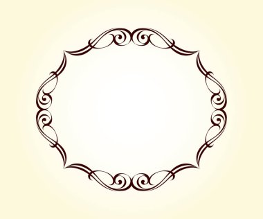 Çerçeve zarif antika. Vektör illüstrasyonu.