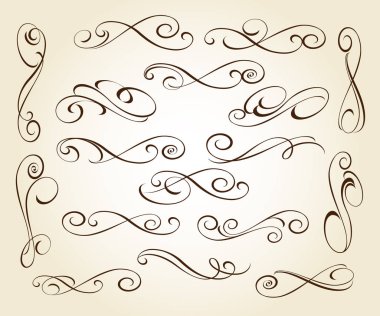 Zarif tasarım unsurları. Vektör çizim.