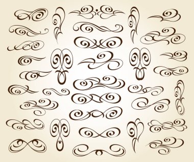 Zarif tasarım unsurları. Vektör çizim.