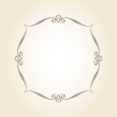 Çerçeve zarif antika. Vektör illüstrasyonu.