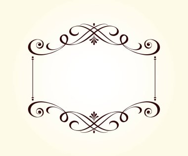 Vektör dekoratif retro çerçeve . Metin için yer.
