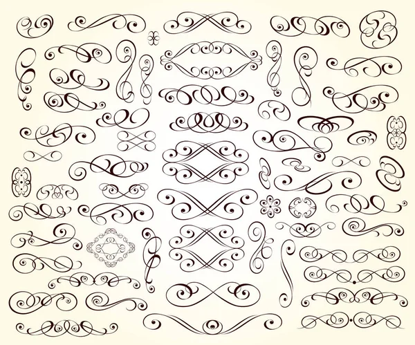 Dekoratif öğeler kümesi. Dividers.Vector illüstrasyon.