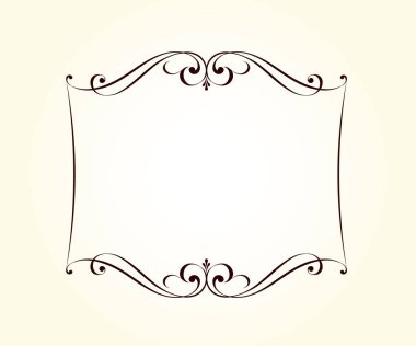 Çerçeve zarif antika. Vektör illüstrasyonu.