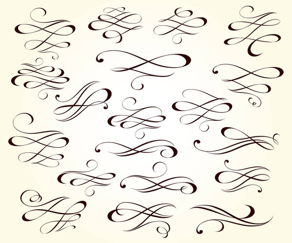 Набор декоративных элементов для дизайна изолированный, редактируемый
.