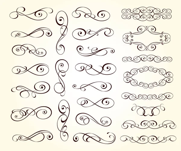 Ensemble Éléments Décoratifs Pour Conception Isolée Modifiable — Image vectorielle