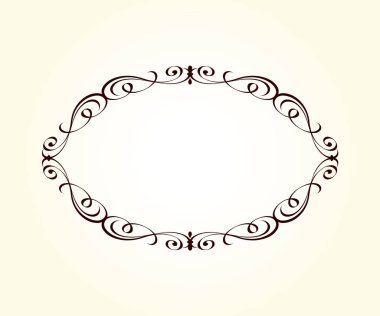 Çerçeve zarif antika. Vektör illüstrasyonu.