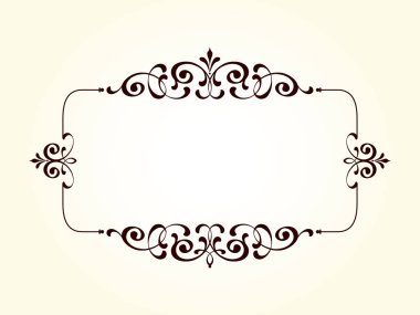 Vektör dekoratif retro çerçeve . Metin için yer.