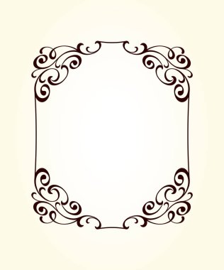 Vektör dekoratif retro çerçeve . Metin için yer.