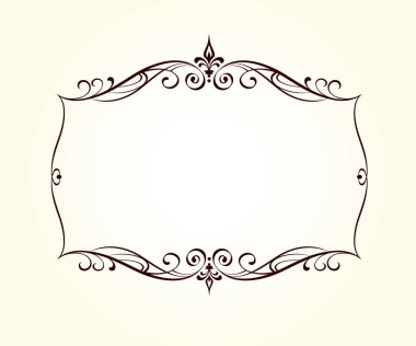 Vektör dekoratif retro çerçeve . Metin için yer.