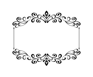 Vektör dekoratif retro çerçeve . Metin için yer.
