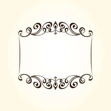 Vektör dekoratif retro çerçeve . Metin için yer.