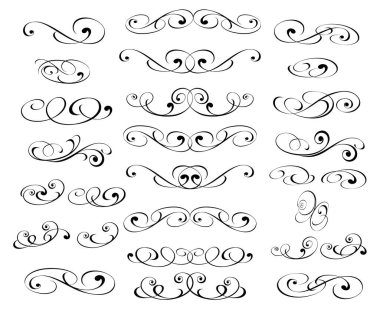 Sofistike tasarımlarınız için kaligrafik zarif tasarım unsurları.