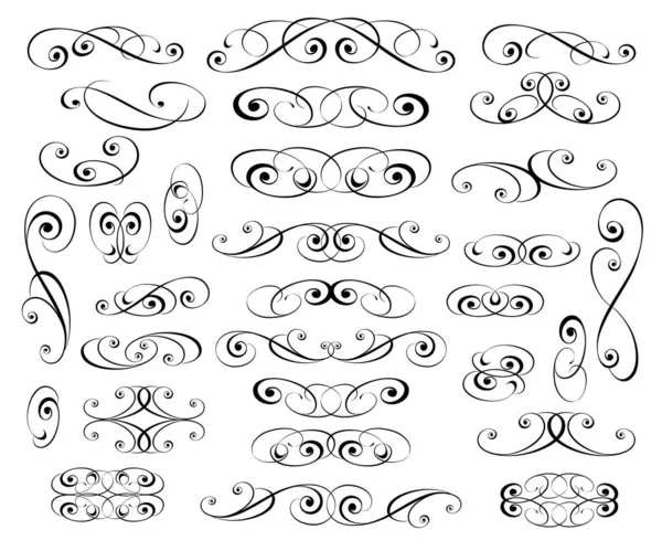 Calligraphic Elegante Design Elementen Voor Verfijnde Ontwerpen — Stockvector