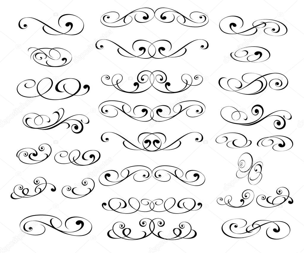 Calligraphic elegant design elements for your sophisticated designs.