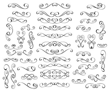 Sofistike tasarımlarınız için kaligrafik zarif tasarım unsurları.