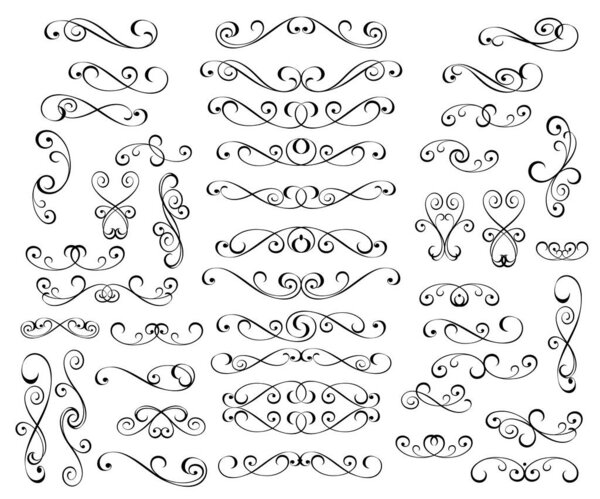 Calligraphic elegant design elements for your sophisticated designs.