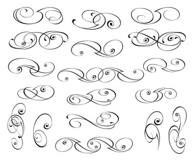 Sofistike tasarımlarınız için kaligrafik zarif tasarım unsurları.