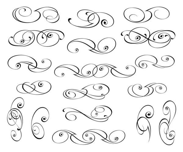 Calligraphic Elegant Design Elements Your Sophisticated Designs — Stock Vector